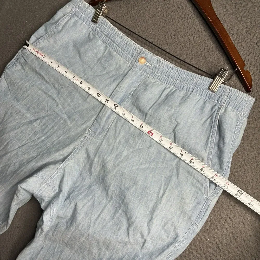 Polo Ralph Lauren Classic Fit Pant Men 2XL Blue Elastic Waist Drawstring Pony